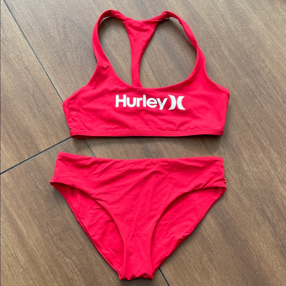 Hurley Women's Vibrant Red Bikini Set, small